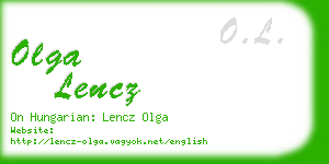 olga lencz business card